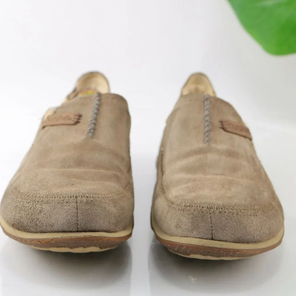 Cushe Mens Surf Slipper Shoe Size 9 Tan Leather Slip On Sneaker Minimalist - Picture 2 of 12
